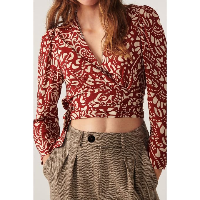 BA&SH Top Koxa Terracota Taglia: M | Maglie a manica lunga Outlet | Donna