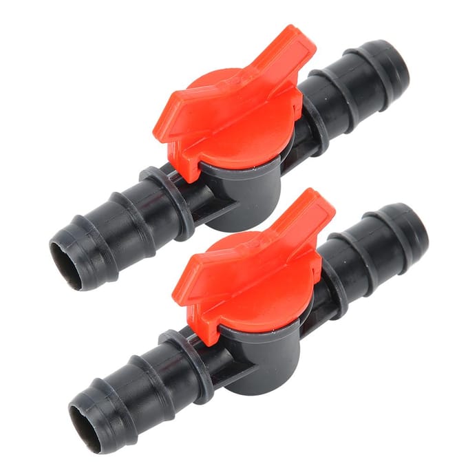 2pcs Vanne Régulatrice de Débit d'Eau d'Aquarium Contrôleur de Débit d'Eau Connecteur Tube Tuyau 14mm black