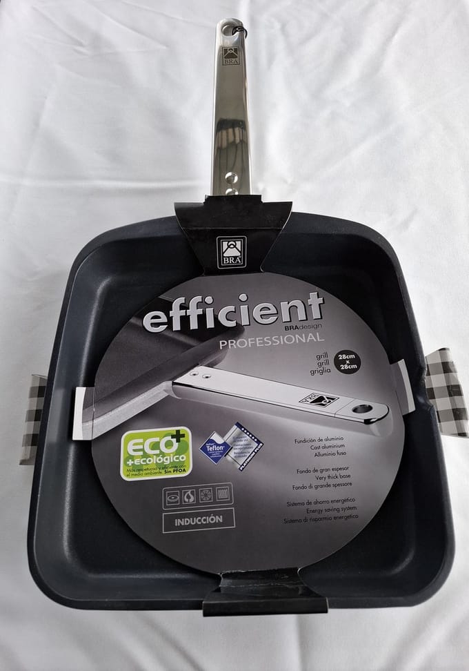 Pintinox efficient steakpan vierkant 28 cm