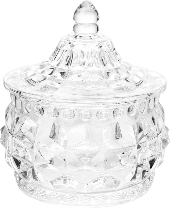 Clayre & Eef Voorraadpot Ø 10x11 cm Transparant Glas
