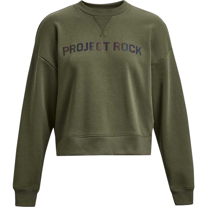Under Armour Dames/Dames Project Rock Back Print Sweatshirt (Groen)