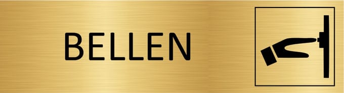 CombiCraft deurbordje Bellen in goud met tape - 165 x 45 mm