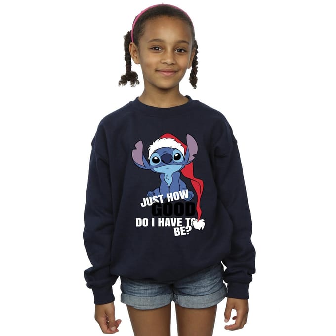 Disney Meisjes Lilo & Stitch Just How Good Sweatshirt (Marineblauw)