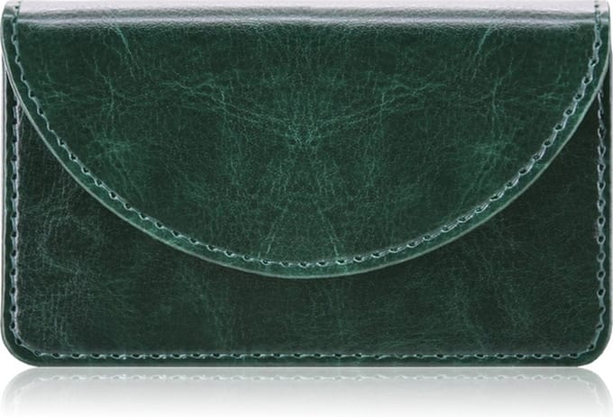 Visitekaarthouder / Business Card Holder - Donkergroen