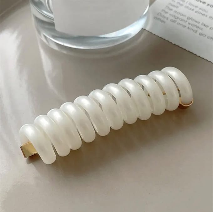 Paardenstaart Accessoires Wit - Bubbel Paardenstaart - 1 stuk