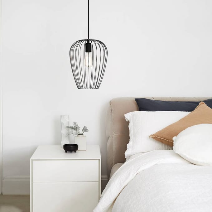 Beacon Lighting Baken hanglamp Callam Ø 27,5 cm, zwart, metaal