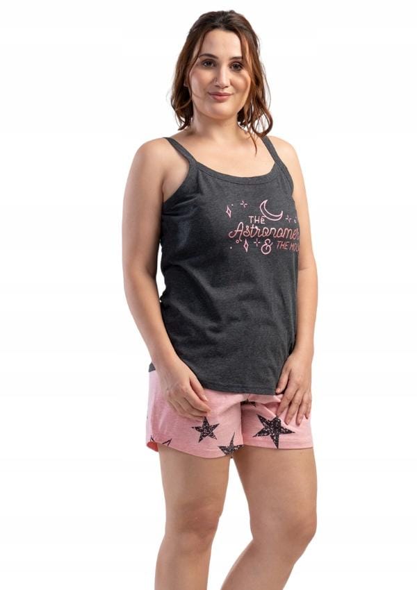 Pyjama Femme Vienetta Coton +Size 1Xl 46 48 black