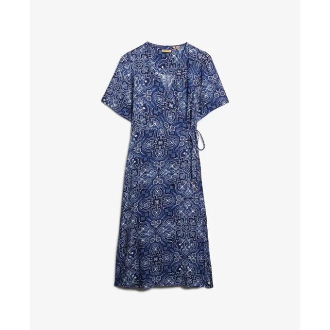 Superdry - Midi-wikkeljurk met print - Dames - Jurken