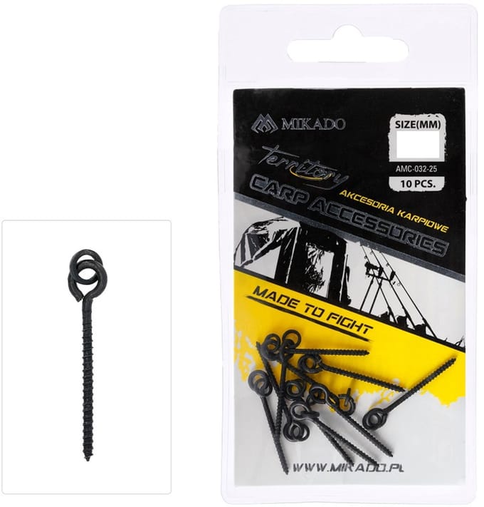 Mikado Boilie Schroef met Ring 13 mm – Karper Bait Screw – 10 Stuks