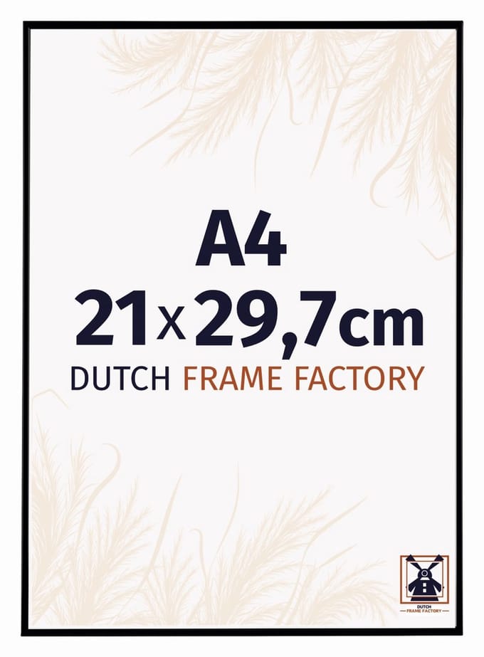 Fotolijst A4 21x29,7 cm - Kunststof - Zwart Mat - Easy