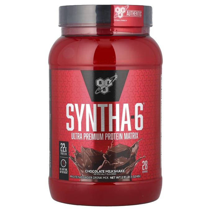 BSN, Syntha-6, Mélange de boisson en poudre protéinée, Milk-shake au chocolat, 2,91 lb (1,32kg)