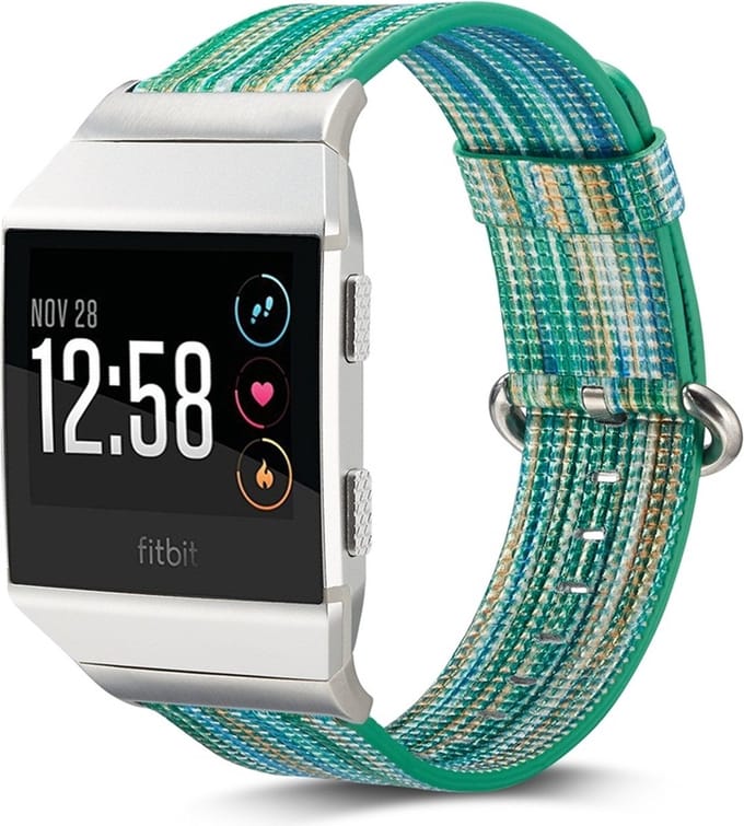 By Qubix - Compatible Fitbit bandje - Geschikt voor fitbit Ionic TPU bandje - Groen / Geel