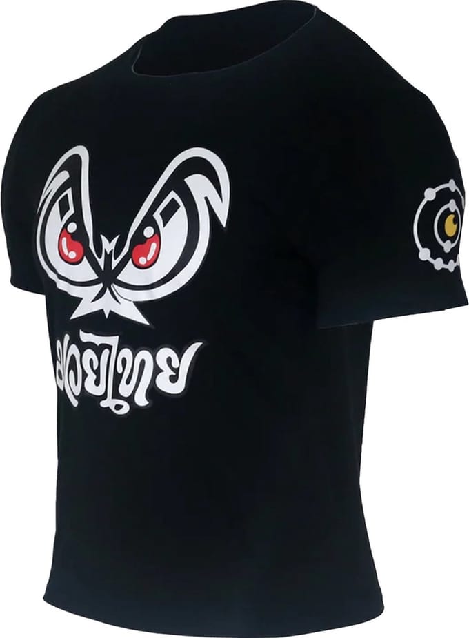 Fluory Bad Eyes Muay Thai Kickboks T-Shirt Zwart - M