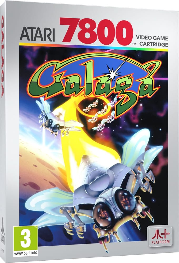 ATARI x NAMCO Cartridge - Galaga - Atari 2600+, Atari 7800+, Atari 7800