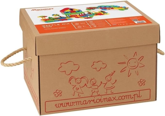 Bouwblokken Set - Constructie Speelgoed - Creatief Spelen - 200 Stuks - 47 x 37.5 x 31 cm - Multicolour