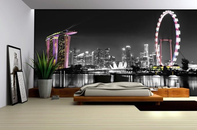Singapore Skyline Photo Wallcovering