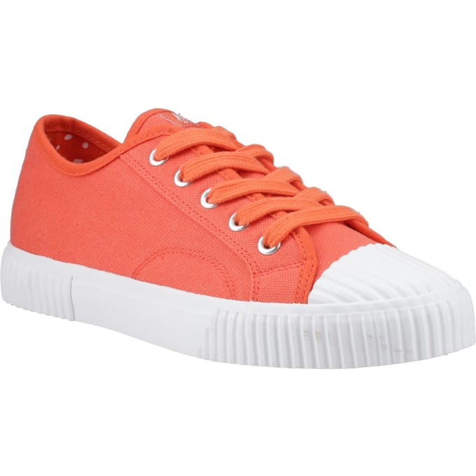Hush Puppies Freya Canvas Textiel Dames Oranje Sneakers