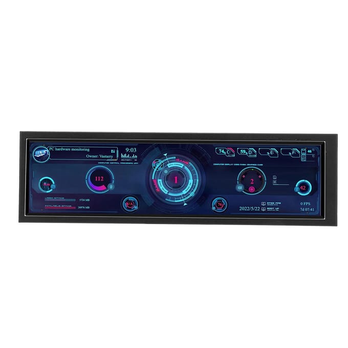 8,8 inch PC Temperatuur Monitor 1920x480 60Hz voor AIDA64 PC Sensor Paneel Display CPU GPU SSD Data Temperatuur