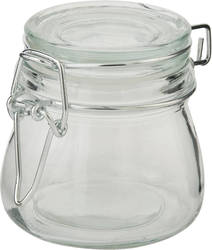 Clayre & Eef Voorraadpot Ø 9x7 cm Glas