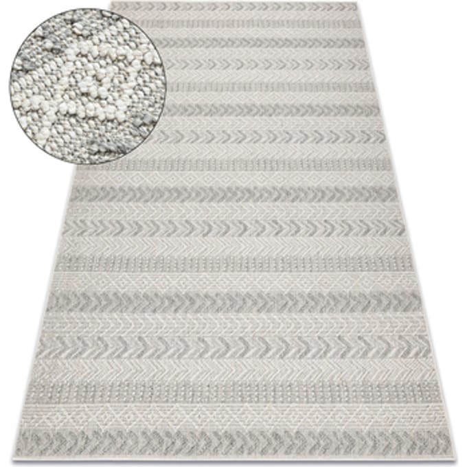 Kleden Rugsx Tapijt JERSEY 19243 grijs - Chevron, structureel, 60x100 cm