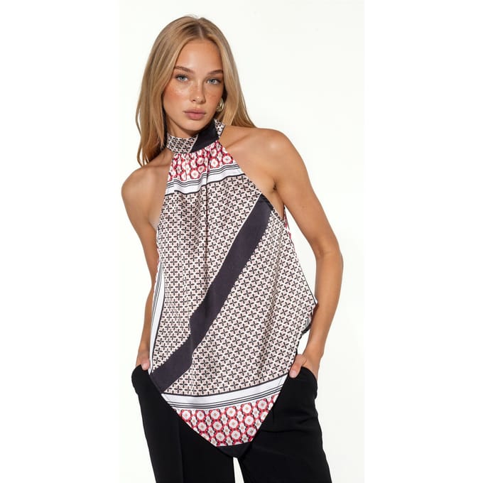 Patroon Haltertop Blouse