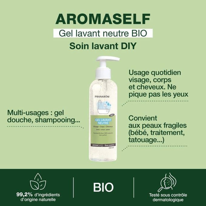 Pranarom - Neutrale reinigingsgel - Bio - 250 ml