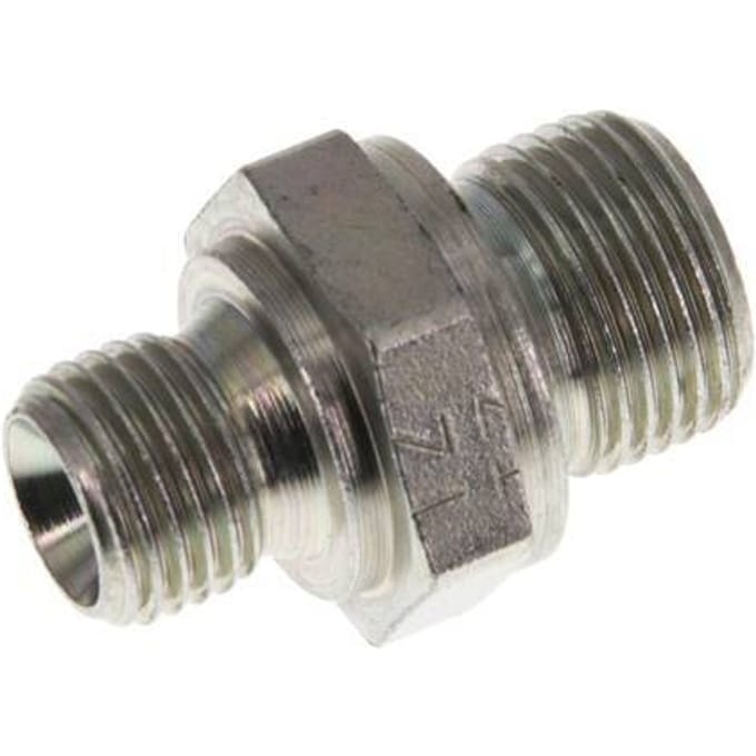 G 3/8'' x G 1/4'' Verzinkt Stalen Borstnippel 400 Bar - Hydrauliek [2 Stuks]