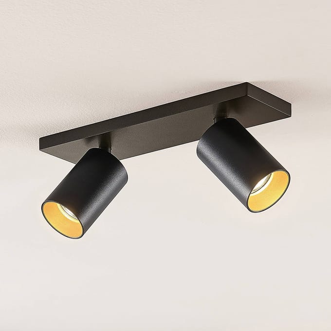 Arcchio - buitenspot - 2lichts - aluminium - H: 12.5 cm - GU10 - zwart