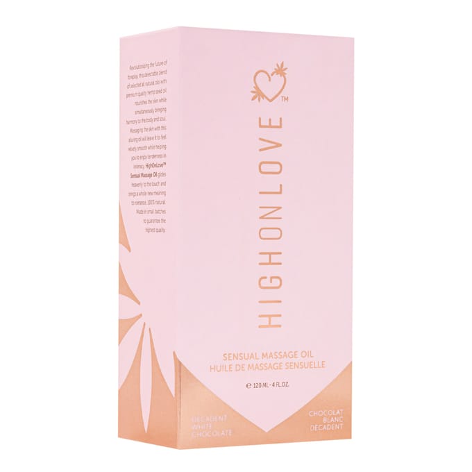 High On Love - Massageolie Decadente Witte Chocolade - 120 ml