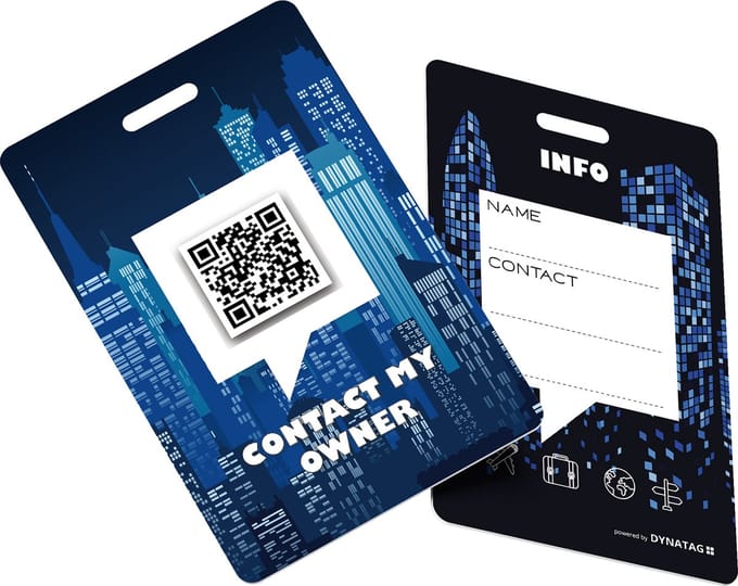 DynaTag Bagagelabel Kofferlabel met QR-code - City Night