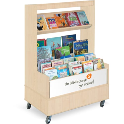 Foxis junior browser boekenkast enkelzijdig, kleur beuken