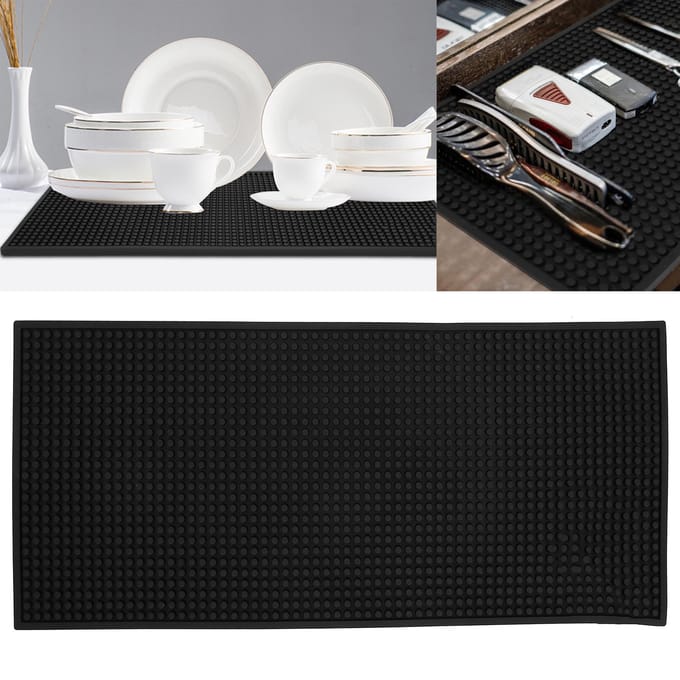 Kapperstoolmat Siliconen Antislip Kapper Werkstation Pad Kapsalon Benodigdheden black