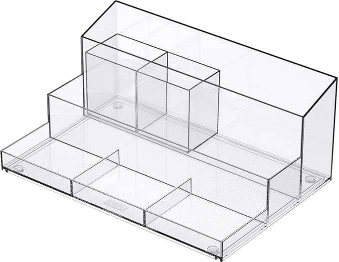 So Clever x Vacane Bureau Organizer - Transparant - Sorteervakken | Anti-slip