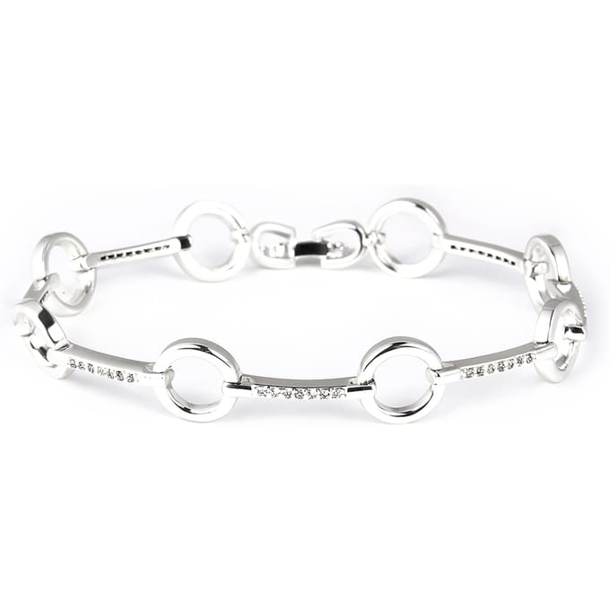 Luxenter Armband met schitterende zirkonia en rhodiumafwerking - Dimaran