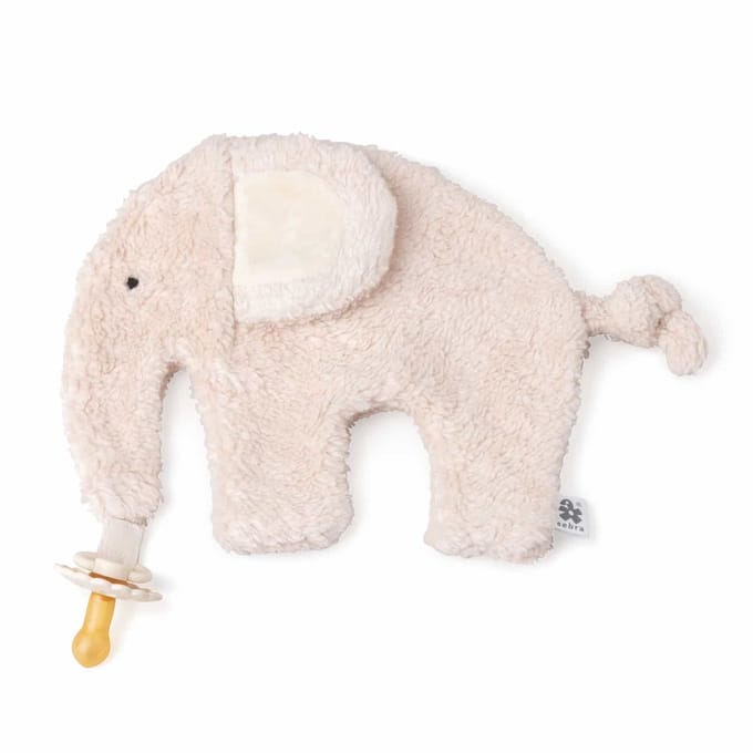 Sebra Speendoek Olifant Fanto Birchbark Rose Roze