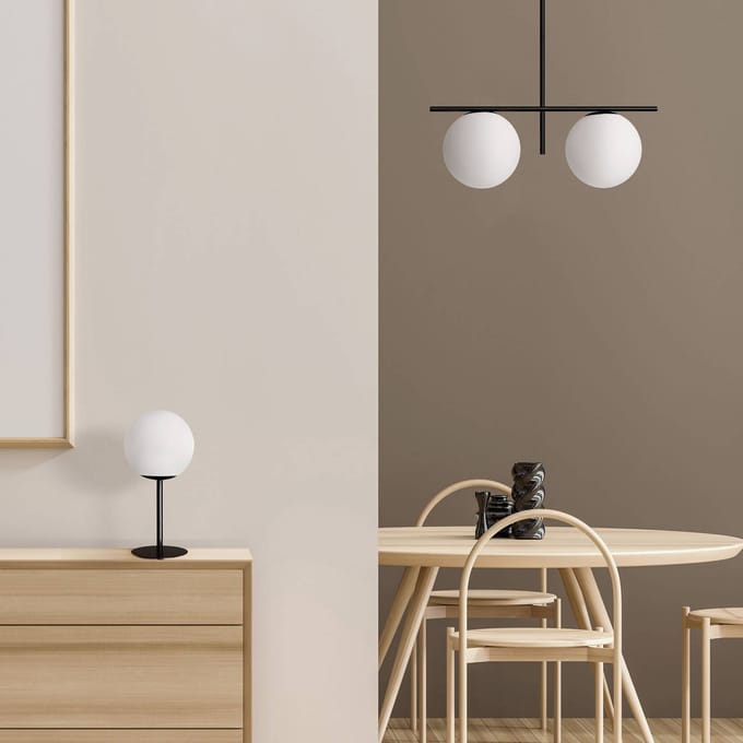 Sforzin Hanglamp Jugen, zwart, 2-lamps
