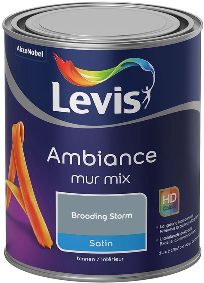 Levis - Ambiance Mur Satin Mix - Brooding Storm - Mengverf - 1 L