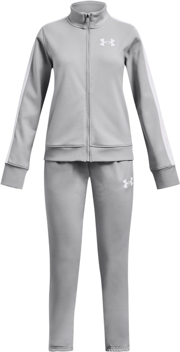 Under Armour UA Knit Track Suit Unisex Trainingspak - Grijs - Wit