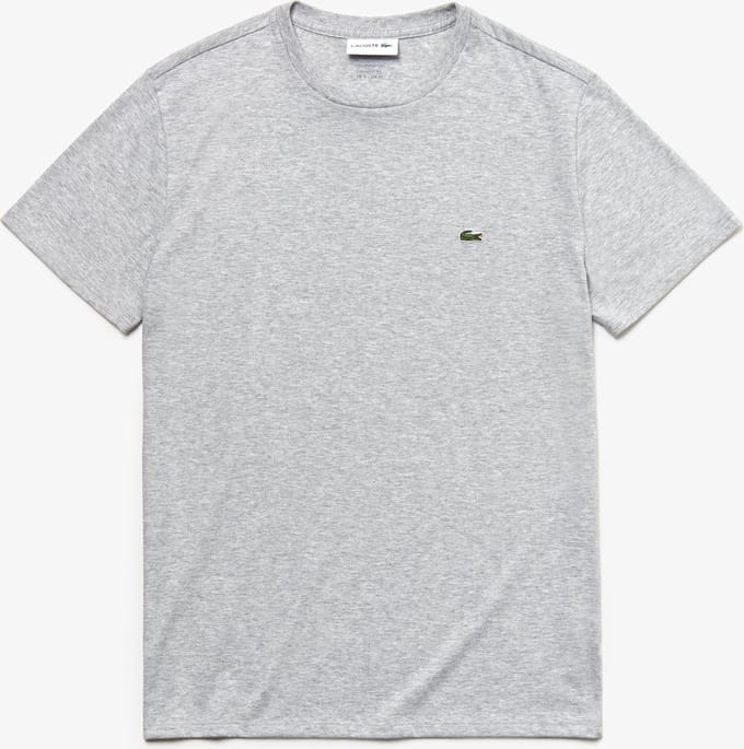 Lacoste Heren T-shirt - Silver Chine - Maat S