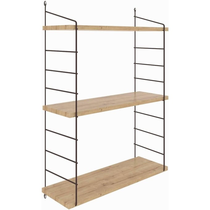 Asir - Wandplank - Eik - 72 x 20 x 85 cm