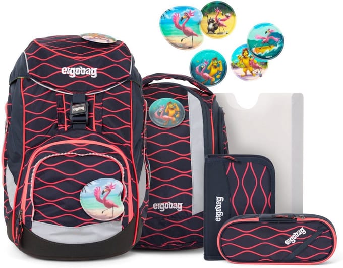 ergobag Schooltas Pack-Set 6-delig WellenreitBär Blauw Veelkleurig