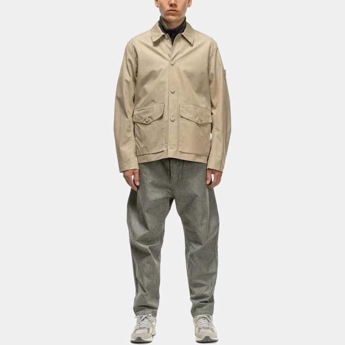 Stone Island Kompas Patch Jas Beige Heren Bovenkleding Bruin 7815437F1-V0090 M beige
