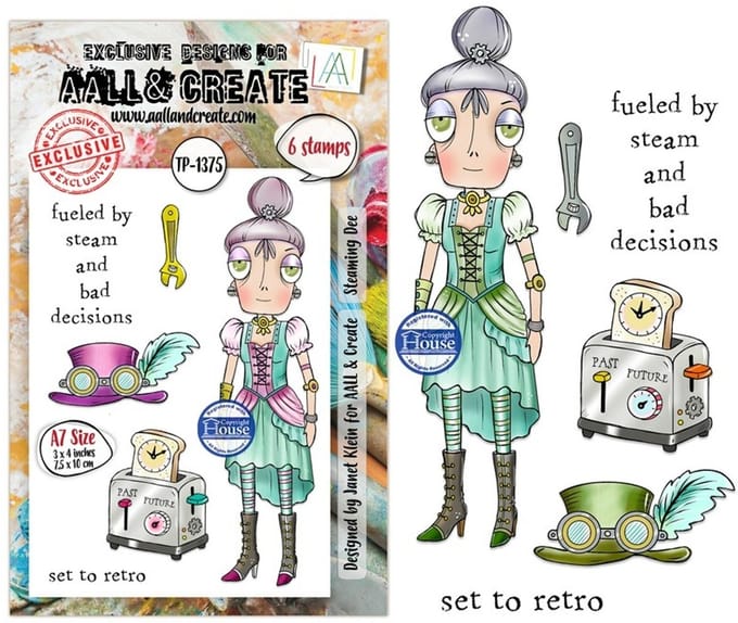 Aall & Create clearstamps A7 - Steaming Dee