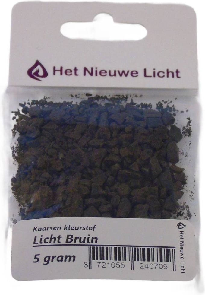 Het Nieuwe Licht ® - Kaarsen kleurstof - LICHT BRUIN - 5 gram