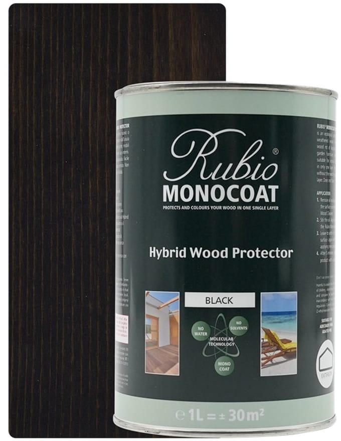 Rubio Monocoat Hybrid Wood Protector Charcoal 1L 143330