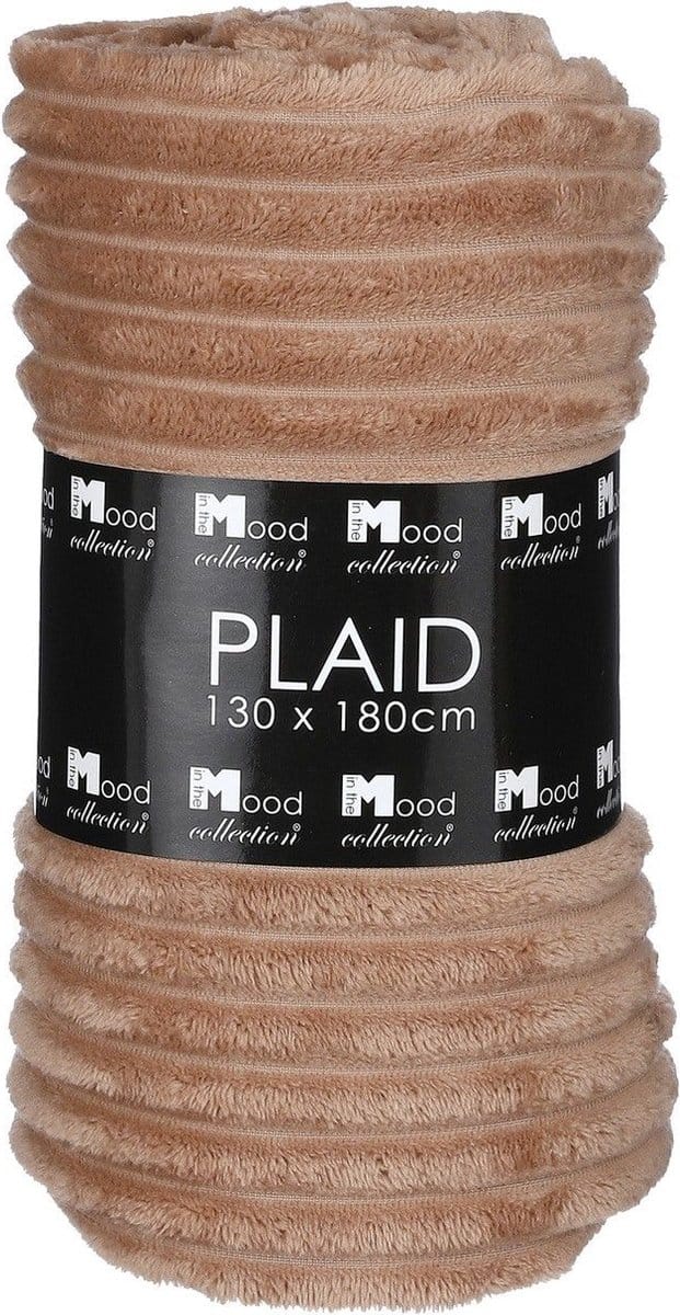 In the Mood Lorens Fleece Deken - L180 x B130 cm - Polyester - Lichtbruin