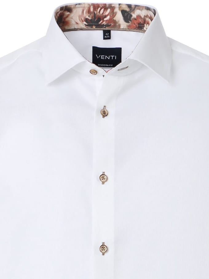 Venti Overhemd Kent Kraag Met Motief Modern Fit - L