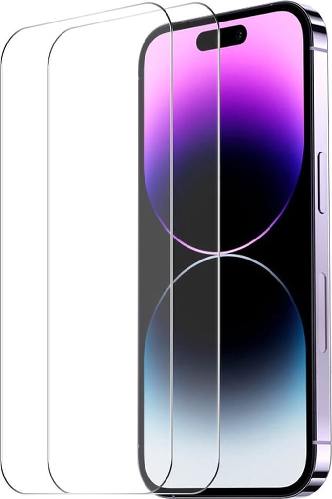 Screen Protector - Geschikt voor iPhone 16 Pro Screen Protector - Tempered Glass Duo-Pack - Transparant