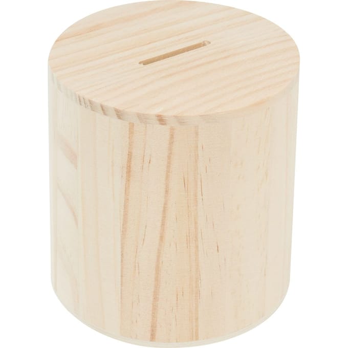 Houten spaarpot