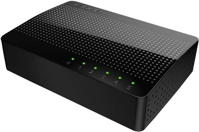 Gigabit Ethernet Switch - Netwerk Switch - Snelle Netwerkverbinding - Vijf Poorten - Desktop Model - Zwart